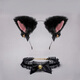 Suican cat ear bell headband atmosphere cos dress collar animal ear headwear cat girlfriend anchor Lolita couple cat ear headband black + collar 1 set