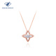 Ryan Smart Polaris 18K gold inlaid diamond four-pointed star pendant, birthday gift for girlfriend, rose gold
