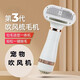 Pet hair dryer, all-in-one quick-drying Bichon Teddy fluffy comb, cat and dog bathing and blow-drying tool, dry + double