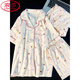 Langsha (Langsha) Pyjamas de fil de coton pur de nuage frais d'été pour femmes en été à manches courtes à manches courtes mignons cardigan trois pièces à la maison yunduo cotton-9902 # star kt cat trois pièces M recommandée 75-100jin [Jin est égal à 0,5 kg]]]