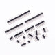 Zejie single/double row pin spacing 2.54MM 1*2p/3p/4p/8P/20p pin LCD1602/12864 black iron single row pin 1*4P (50 pieces)