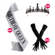He Jian Gong Birthday Crown Baroque High-end Celebrity Goddess Party Crown Headwear Hairband Photo Props Internet Celebrity Gift Black Rhinestone Gemstone Crown - Same Style as Ju Jingyi