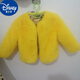 Disney 2023 neuer Herbst- und Winterimitat-Fuchspelzmantel für Mädchen, Kinderkleidung, verdickter, warmer Mantel im Plüschstil, cremefarben 120, empfohlene Höhe 105-115