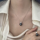 Hao Chuang single imitation ins Tahitian black pearl necklace women's French light luxury gray pearl pendant versatile commuter clavicle chain Australian white
