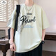九牧王（JOEONE）新款2025新款青少年短袖T恤男潮流夏季高初中学生帅气大童夏装上 JT693黑色 L