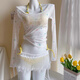 
Nine-inch sunny swimsuit women split Japanese sweet conservative belly covering their belly to make them look slim and sexy girl on the beach vacation swimsuit swimsuit set [bikini + ass curtain + shirt] M (90-105Jin [Jin equals 0.5 kg])