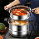 316 food grade thickened stainless steel large capacity steamer for home and commercial use 2024 new style steamed bun cage electromagnetic 316 extra thick bottom three layers 32CM e 31632cm