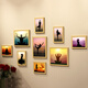Sailoto Pilates poster yoga studio gym bodybuilding decoration punch-free hanging picture frame photo wall sticker picture core white + B frame picture core 9 frames 7 inches 35 inches