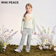 MiniPeace 5A antibacterial PEACEBIRD children's clothing girls long-sleeved T-shirt children's autumn clothing sweet baby girl bottoming shirt cloud white 120