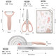 Meichu (Maxcook) Werkzeugset, Hackbrett, Obstmesser, Schere, Scherzmesser, 4 Stücke, Haushaltsschneidebrett, Supplementary Food Cutter aus Edelstahl, MCD9194
