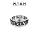 Mingyang Decorative Sea Rotatable 925 Sterling Silver Double Pixiu Ring Men's Six-Word Motto Single Ring Original Design Retro Ring US Size 11# (Suitable for Hong Kong Sizes 25-26)
