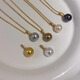 KUXA openable pendant 925 sterling silver single pearl pendant with millet bead pendant clavicle chain accessories cold light Australian white universal buckle pendant