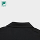 Fila Fila official men's knitted long-sleeved POLO shirt 2025 autumn new golf sports sun protection top dark black-BK L 175/96A/L