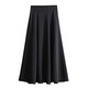Jiangong black skirt suit skirt professional simple women's high waist slim drape commuting mid-length a-line skirt large hem skirt black suit skirt M (suitable for 90-100 Jin Jin equals 0.5 kg)