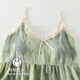 
Summer nightgown with breast pads for women, thin pajamas, pure and sexy girls casual dress QM6627 M