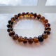 Only double belt identification certificate Fushun amber gold amber botanical amber 10 mm women's bracelet bracelet