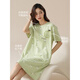 Hengyuanxiang Nachthemd Sommer Frauen reine Baumwolle kurzärmelige süße Cartoon Pyjamas Frauen Sommer loser atmungsaktiver Frauen Heimkleidung 15604 m 160 (90-110jin [Jin ist gleich 0,5 kg])