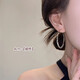 Ruihongxiang 999 sterling silver ear needles broken silver earrings women's light luxury high-end temperament style earrings 2025 new hot style earrings 999 sterling silver ear needles - silver 4CM half broken silver earrings