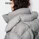 MO&Co. Puff down jacket new winter product with 90% down content, removable hood, light and warm