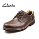 Qile genuine leather men's shoes new business casual shoes lace-up waterproof cowhide shoes Rockie L brown 41
