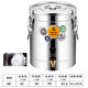 Orton 304 stainless steel insulation bucket with faucet large capacity commercial rice bucket canteen stall soy milk bucket food grade 304 with faucet 40L