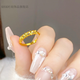 KHSK Old Phoenix 999 pure gold hollow four-leaf clover ring women's 24K clover open ring