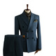 DK high-end men's striped suit suit men's business formal wear groom's best man's wedding wear engagement dress suit jacket blue stripe (suit + trousers) 7XL /64 (205-230Jin Jin equals 0.5 kg)