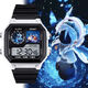 
Light Escape Sky Mushroom White Bird Keel surrounding electronic watch small square waterproof luminous no entertainment function gift [Stylish silver-electronic watch] z3895 Light Escape Super Value Gift Pack (Extra Long Battery + Gift Box Packaging)