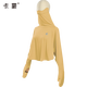 卡蒙（Kenmont）凉感骑车防晒衣女防紫外线披肩透气外穿短款外套皮肤衣3899 柑橘黄