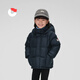 Nanny Goose children's down jacket short hooded warm children's clothing boys and girls windproof and cold thickening coat winter NG2860 navy blue 130