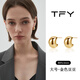 TFY simple beanie earrings for women silver small gold bean metal water drop gold earrings 2025 new hot style high-end large gold beanie