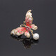 Enamel hand-painted retro literary graceful rhinestone national style butterfly brooch cheongsam coat brooch brooch blue butterfly