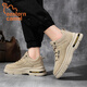 Oriental Camel labor protection shoes for men who work on the construction site for a long time without tiring their feet, work shoes, waterproof, non-slip, wear-resistant, lightweight outdoor hiking shoes for men, Khaki 42