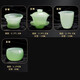Fumei Ancient House high-end sky blue jade porcelain Kung Fu tea set light luxury tea bowl high-end reception office complete gift box set Sapphire-jade porcelain tea set 10 pieces