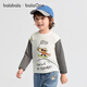 Bala BalaOne children's clothing baby long-sleeved T-shirt pure cotton bottoming shirt boys and girls autumn clothing 2025 new spring and autumn cute white 10101 90