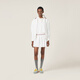Miu miu [cadeau] miu miu cardigan glissière de coton féminin tricoté blanc 36