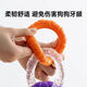 Jingdong Express dog toy pull ring teeth grinding and teeth cleaning tug of war pull toy to relieve boredom blue and orange three-color ring