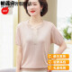 
Giordano light luxury new style mother summer knitted shirt middle-aged women summer short-sleeved suit middle-aged and elderly fashionable large-size nightgown 9756 orange M Recommended 80-95Jin [Jin equals 0.5 kg]