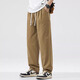 Baleno S&K series autumn pants overalls loose straight plus velvet thickened casual wide-leg American cotton long pants Khaki L 120-135Jin Jin equals 0.5 kg