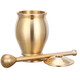 Jie Yun Mao pure copper mashing jar, pestle, medicine cup, mortar, mortar, mortar, mortar, brass cup, masher, garlic masher, grinder, solid brass mashing jar, medium size