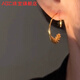 ABC old phoenix gold-plated silver this year's popular earrings wheat ear hoops fashionable western style earrings safe earrings gold pair