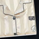 Sweet girl spring and summer lace-edged short-sleeved pajamas two-piece home clothes LW-9214 M [Suggested 80-100Jin [Jin equals 0.5 kg]]