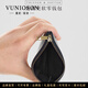 VUNIQSON high-end men's wallet genuine leather short mini card holder coin bag soft sheepskin zipper coin purse men's gift mini coin purse (black)
