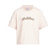 
Adidas (adidas) children's clothing girls T-shirt 25 summer 101 spot dog joint branded style embellished bow children's pure cotton short sleeve KG6626 KG6626 Miracle quartz 130 (tag 128)