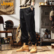 JEEP overalls men's casual pants autumn and winter loose trendy leggings pants men caramel color XL