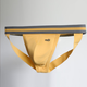 MENCCINO Budoji men's double-strap thong bare buttocks underwear breathable sweat-absorbent U-convex sexy low-waisted men Mango yellow L 175/85