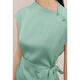 OBBLIGATO Olegado summer basin collar bag shoulder cap sleeves shoulder open button strap top green top S