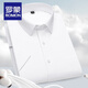 ROMON chemise d'été à manches courtes homme soie glacée fine fibre de bambou chemise blanche professionnelle formelle affaires haut à manches mi-longues homme DX6625 39 (110)