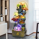 Yunya Rockery Fließender Wasserbrunnen Balkon Dekoration Büroeingang Großer Feng Shui Rad bodengesteuertes zirkulierendes Wasseransicht Fischtank Orament 9923 kleines Rockery-Modell [108 cm Höhe]