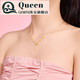 QIWN 18K Gold Necklace Streaming Butterfly Set Chain Fashion Personalized Clavicle Chain Pendant as a Gift for Your Girlfriend 18K Gold Streaming Butterfly Necklace